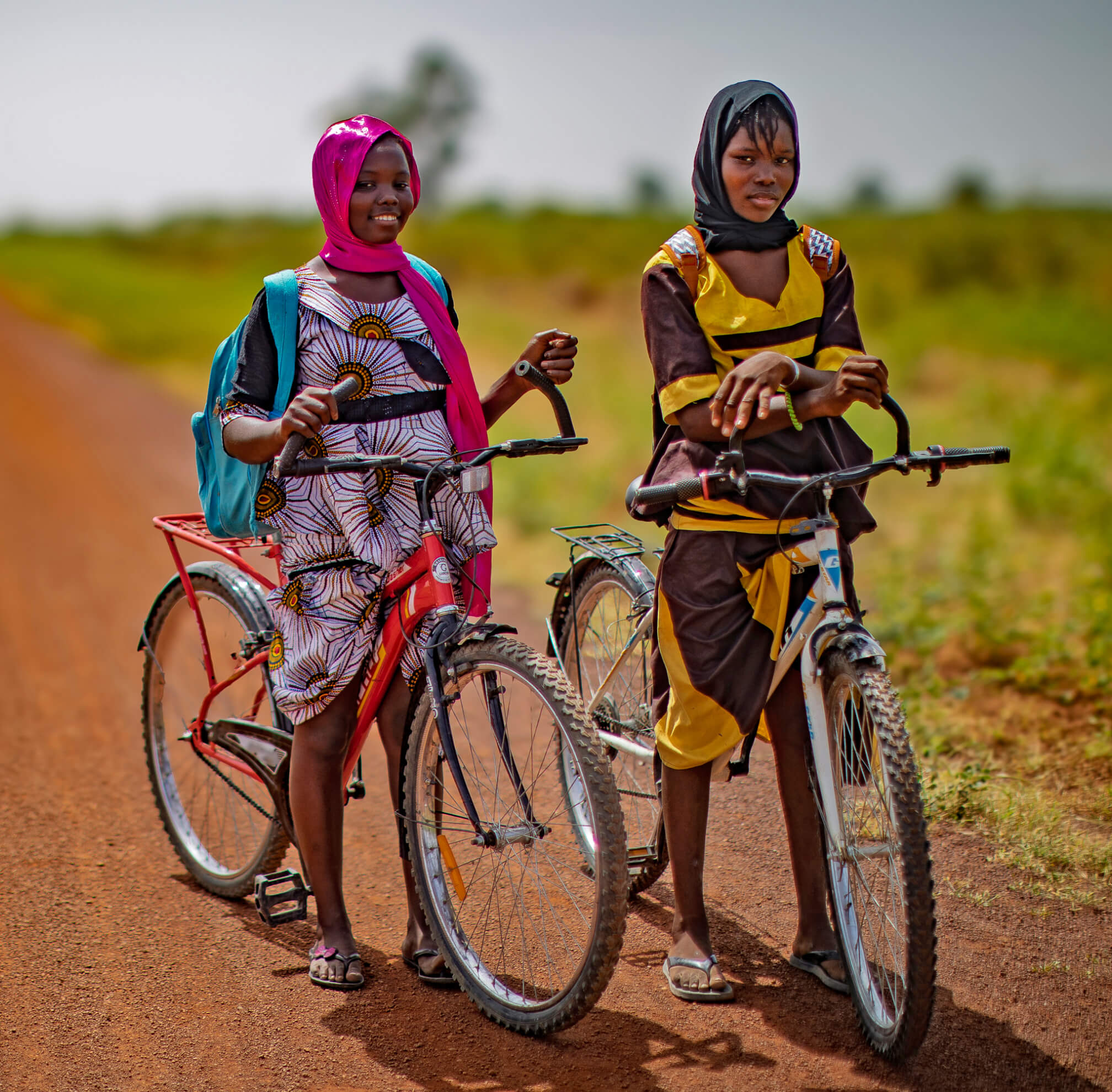 Children in Madagascar with bicycles donated by UNICEF